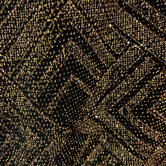 Asymmetrical Red dress with Gold and Black sequin - Picture 7 of 7